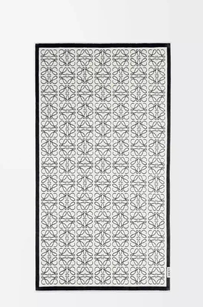 Anagram towel in cotton Navy Blue Anagram towel in cotton Navy Blue