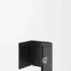 Anagram trifold wallet in pebble grained calfskin Black