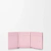 Anagram trifold wallet in pebble grained calfskin Blossom