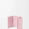 Anagram trifold wallet in pebble grained calfskin Blossom
