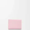 Anagram trifold wallet in pebble grained calfskin Blossom
