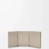 Anagram trifold wallet in pebble grained calfskin Clay
