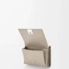 Anagram trifold wallet in pebble grained calfskin Clay
