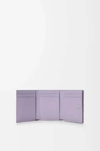 Anagram trifold wallet in pebble grained calfskin Dirty Mauve