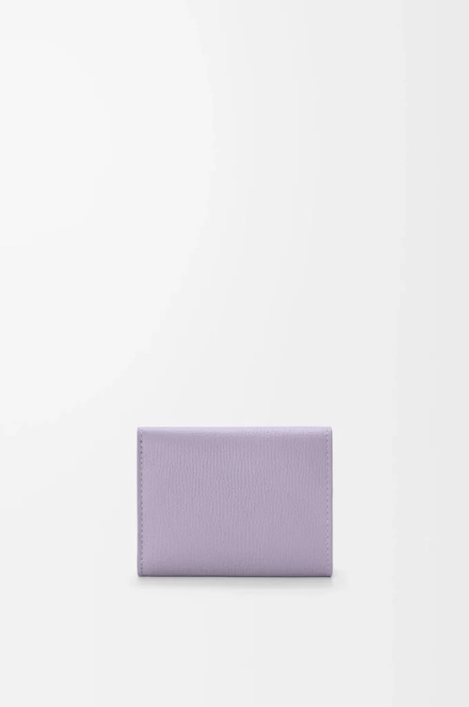 Anagram trifold wallet in pebble grained calfskin Dirty Mauve Anagram trifold wallet in pebble grained calfskin Dirty Mauve