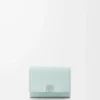 Anagram trifold wallet in pebble grained calfskin Frozen