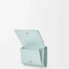 Anagram trifold wallet in pebble grained calfskin Frozen