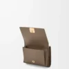 Anagram trifold wallet in pebble grained calfskin Taupe