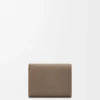 Anagram trifold wallet in pebble grained calfskin Taupe