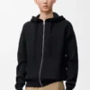 Anagram zip-up hoodie in wool Black Anagram zip-up hoodie in wool Black