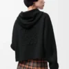 Anagram zip-up hoodie in wool Black Anagram zip-up hoodie in wool Black