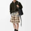 Anagram zip-up hoodie in wool Khaki Green Anagram zip-up hoodie in wool Khaki Green