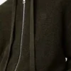 Anagram zip-up hoodie in wool Khaki Green Anagram zip-up hoodie in wool Khaki Green