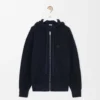 Anagram zip-up hoodie in wool Navy Blue Anagram zip-up hoodie in wool Navy Blue