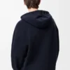 Anagram zip-up hoodie in wool Navy Blue Anagram zip-up hoodie in wool Navy Blue
