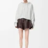 Anagram zip-up hoodie in wool White Anagram zip-up hoodie in wool White