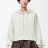 Anagram zip-up hoodie in wool White Anagram zip-up hoodie in wool White