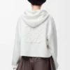 Anagram zip-up hoodie in wool White Anagram zip-up hoodie in wool White
