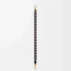 Arrow short strap in calfskin Black/Chocolate Arrow short strap in calfskin Black/Chocolate