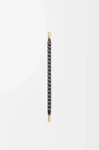 Arrow short strap in calfskin Black/Chocolate