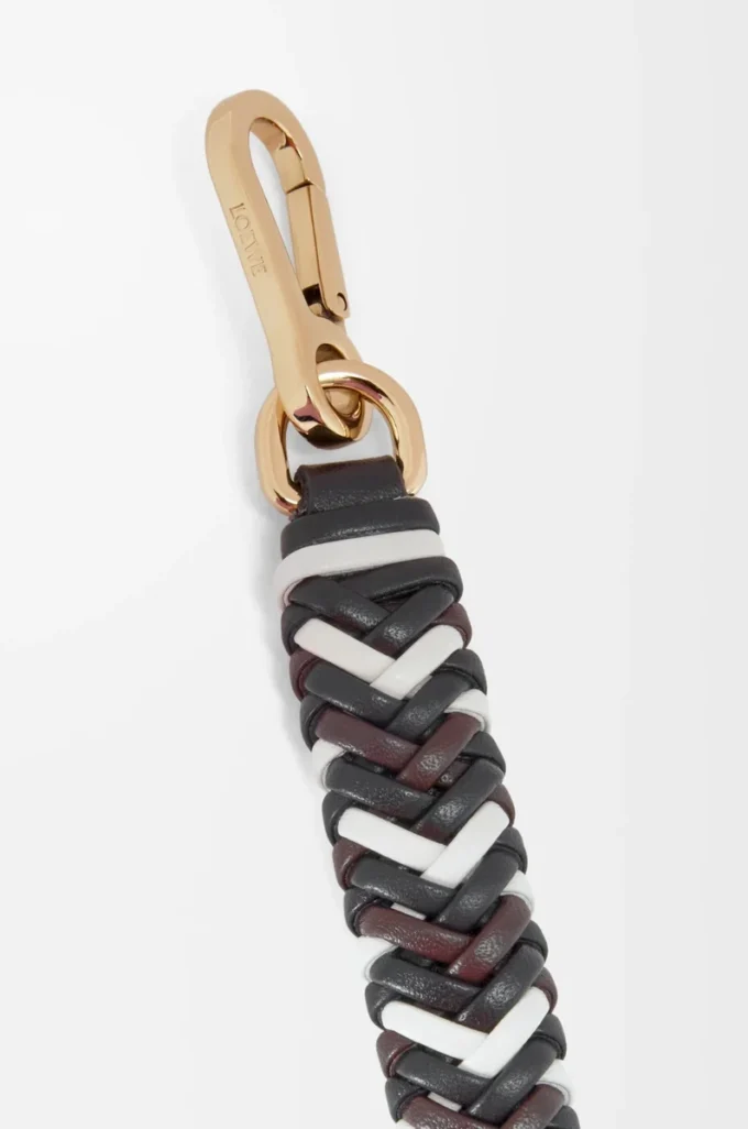 Arrow short strap in calfskin Black/Chocolate Arrow short strap in calfskin Black/Chocolate