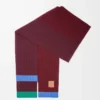 Asymmetric scarf in wool Green/Red/Multicolor Asymmetric scarf in wool Green/Red/Multicolor