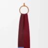 Asymmetric scarf in wool Green/Red/Multicolor Asymmetric scarf in wool Green/Red/Multicolor