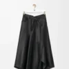 Asymmetric skirt in satin nappa lambskin Black Asymmetric skirt in satin nappa lambskin Black