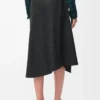 Asymmetric skirt in wool and cashmere Charcoal Melange Asymmetric skirt in wool and cashmere Charcoal Melange