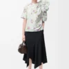 Asymmetric skirt in wool Black Asymmetric skirt in wool Black