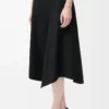 Asymmetric skirt in wool Black Asymmetric skirt in wool Black