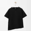 Asymmetric t-shirt in cotton blend Black Asymmetric t-shirt in cotton blend Black