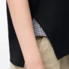 Asymmetric t-shirt in cotton blend Black Asymmetric t-shirt in cotton blend Black