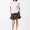 Asymmetric t-shirt in cotton blend White Asymmetric t-shirt in cotton blend White