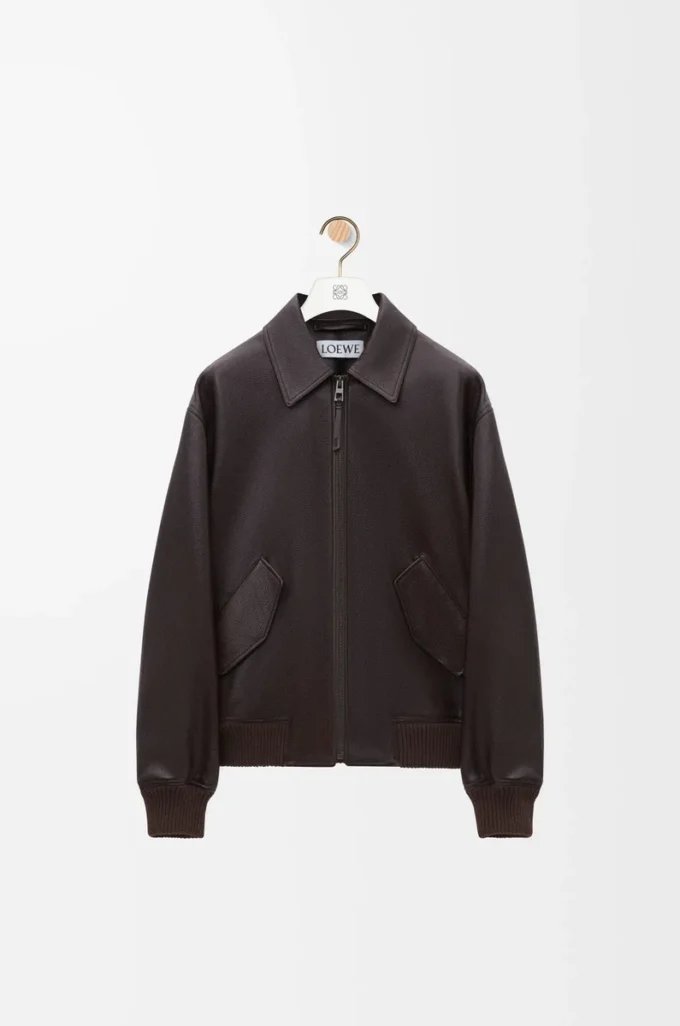 Aviator jacket in deerskin Oxblood Aviator jacket in deerskin Oxblood