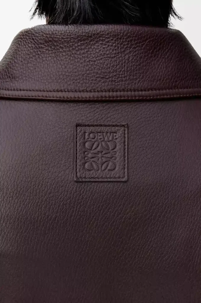 Aviator jacket in deerskin Oxblood Aviator jacket in deerskin Oxblood