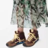Ballet Runner 2.0 high-top in nylon and calfskin Brown/Yellow/Blue Ballet Runner 2.0 high-top in nylon and calfskin Brown/Yellow/Blue