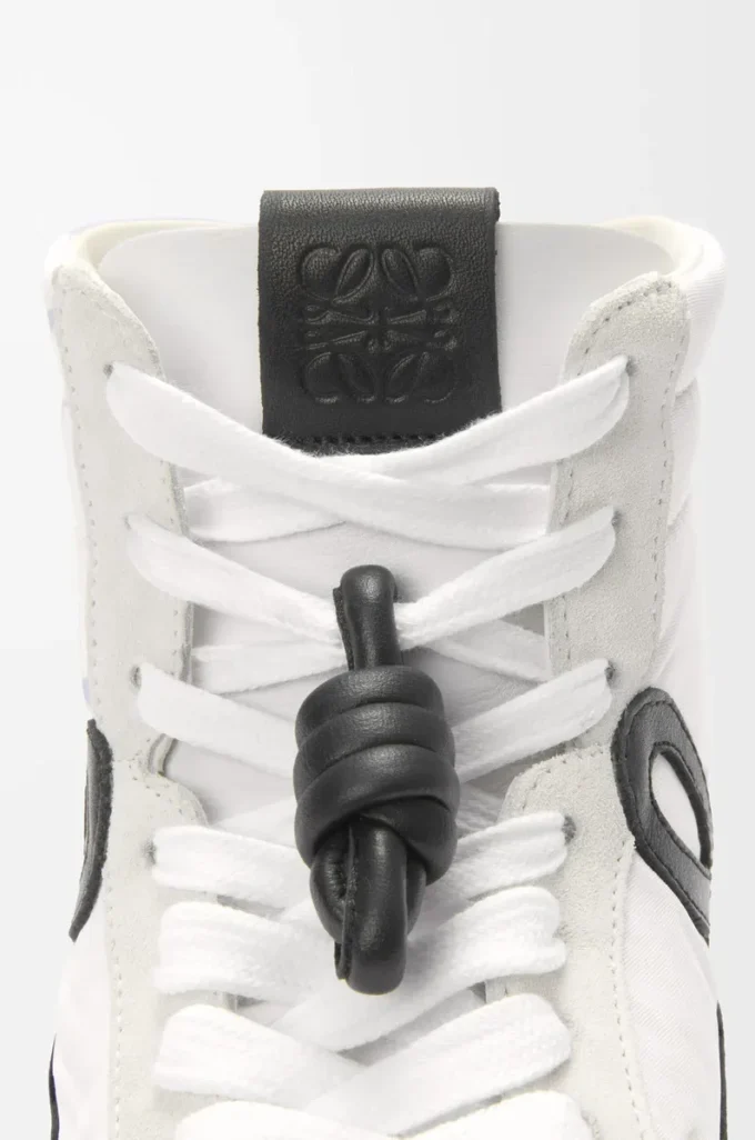 Ballet Runner 2.0 high-top in nylon and calfskin White/Black Ballet Runner 2.0 high-top in nylon and calfskin White/Black