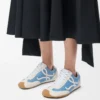 Ballet Runner 2.0 in nylon and calfskin Blue/White/Soft White Ballet Runner 2.0 in nylon and calfskin Blue/White/Soft White