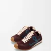 Ballet Runner 2.0 in nylon and calfskin Burgundy/Duck Blue/Dough Ballet Runner 2.0 in nylon and calfskin Burgundy/Duck Blue/Dough