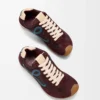 Ballet Runner 2.0 in nylon and calfskin Burgundy/Duck Blue/Dough Ballet Runner 2.0 in nylon and calfskin Burgundy/Duck Blue/Dough