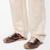 Ballet Runner 2.0 in nylon and calfskin Chocolate/Coral/Yellow Ballet Runner 2.0 in nylon and calfskin Chocolate/Coral/Yellow