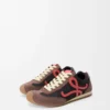 Ballet Runner 2.0 in nylon and calfskin Chocolate/Coral/Yellow Ballet Runner 2.0 in nylon and calfskin Chocolate/Coral/Yellow