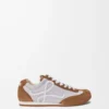 Ballet Runner 2.0 in nylon and calfskin Grey/White/Tan Ballet Runner 2.0 in nylon and calfskin Grey/White/Tan