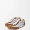 Ballet Runner 2.0 in nylon and calfskin Grey/White/Tan Ballet Runner 2.0 in nylon and calfskin Grey/White/Tan