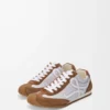 Ballet Runner 2.0 in nylon and calfskin Grey/White/Tan Ballet Runner 2.0 in nylon and calfskin Grey/White/Tan