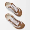 Ballet Runner 2.0 in nylon and calfskin Grey/White/Tan Ballet Runner 2.0 in nylon and calfskin Grey/White/Tan