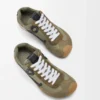 Ballet Runner 2.0 in nylon and calfskin Light Khaki/Black/White Ballet Runner 2.0 in nylon and calfskin Light Khaki/Black/White