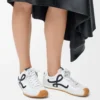 Ballet Runner 2.0 in nylon and calfskin White/Black Ballet Runner 2.0 in nylon and calfskin White/Black