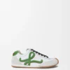 Ballet Runner 2.0 in nylon and calfskin White/Grass Green/Dark Orang Ballet Runner 2.0 in nylon and calfskin White/Grass Green/Dark Orang